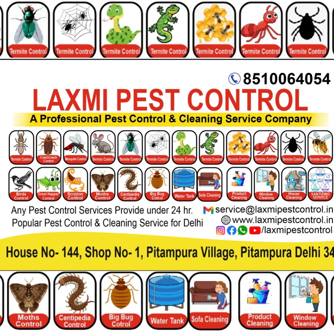 Laxmi Pest Control Connaught Place – Termite, Cockroach & More
Professional pest control in Connaught Place, New Delhi. Odorless & eco-friendly termite, cockroach, bed bug & mosquito treatments. Call 8510064054 today!

#PestControlConnaughtPlace
#TermiteControlConnaughtPlace
#CockroachControlCP
#BedBugTreatmentCP
#MosquitoControlCP
#EcoFriendlyPestControl
#CentralDelhiPestControl
#PestControlNearRajivChowk
#PestControlNearJanpath
#PestControlServicesDelhi